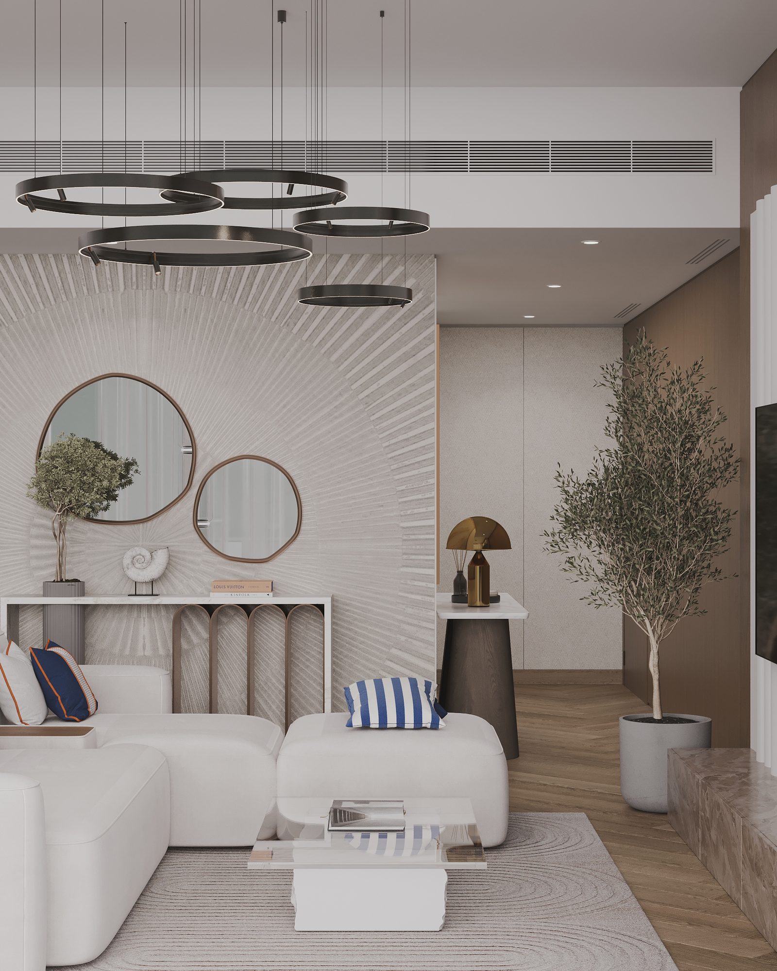 Beach Isle 3-bedroom apartment interior at Emaar Beachfront, Dubai