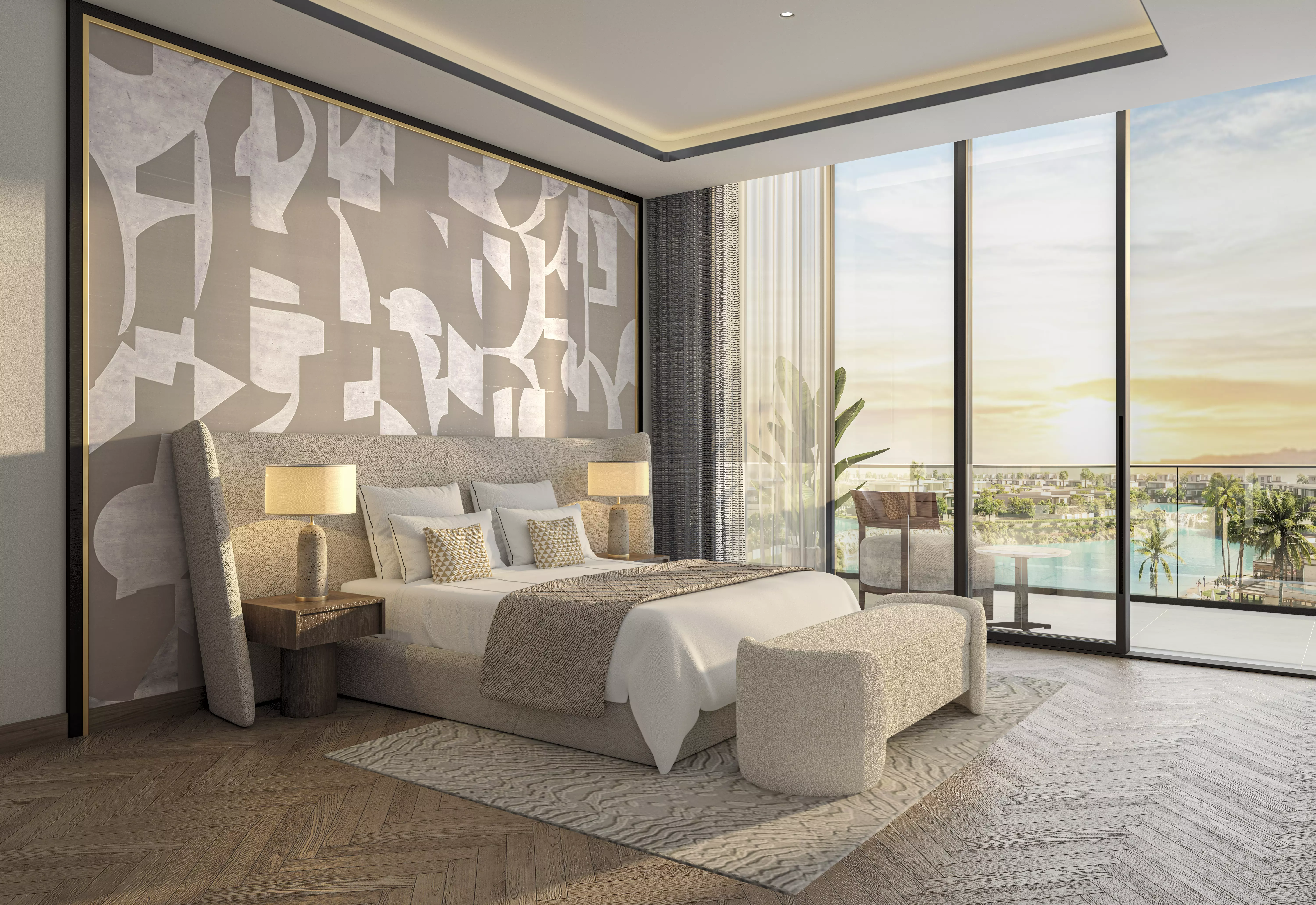 Residential apartment interior at Azizi Venice in Dubai South, in the under AED 1 million entry segment