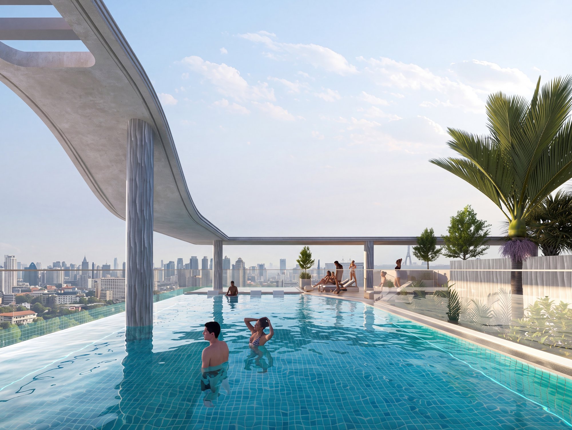 Residential apartment building exterior in Dubailand